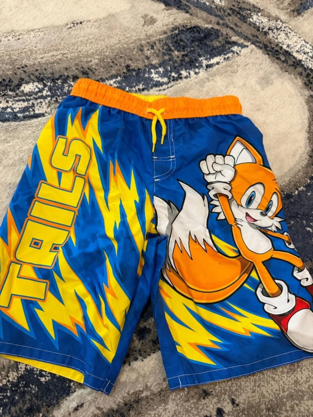 Sonic the Hedgehog Boys Tails Swim Trunks Size 10/12